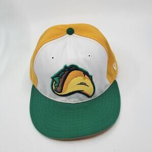 New Era 59Fifty Fresno Grizzlies Tacos Hat Fitted Size 6 7/8 -  54.9cm